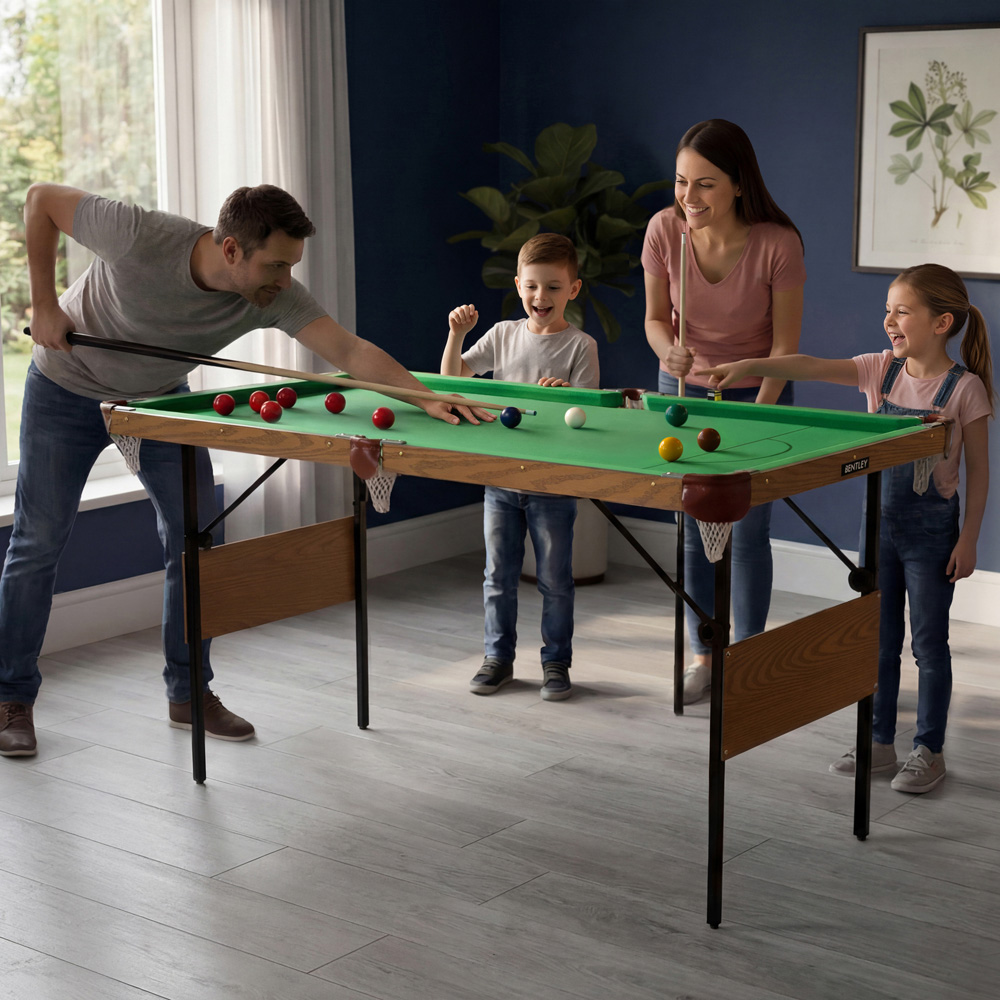 Charles Bentley 4ft 6in Snooker/Pool Table Green Image 5