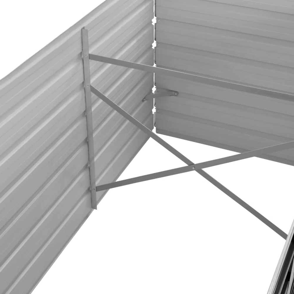 vidaXL Anthracite Galvanised Steel Raised Garden Bed 45 x 80 x 320cm Image 6