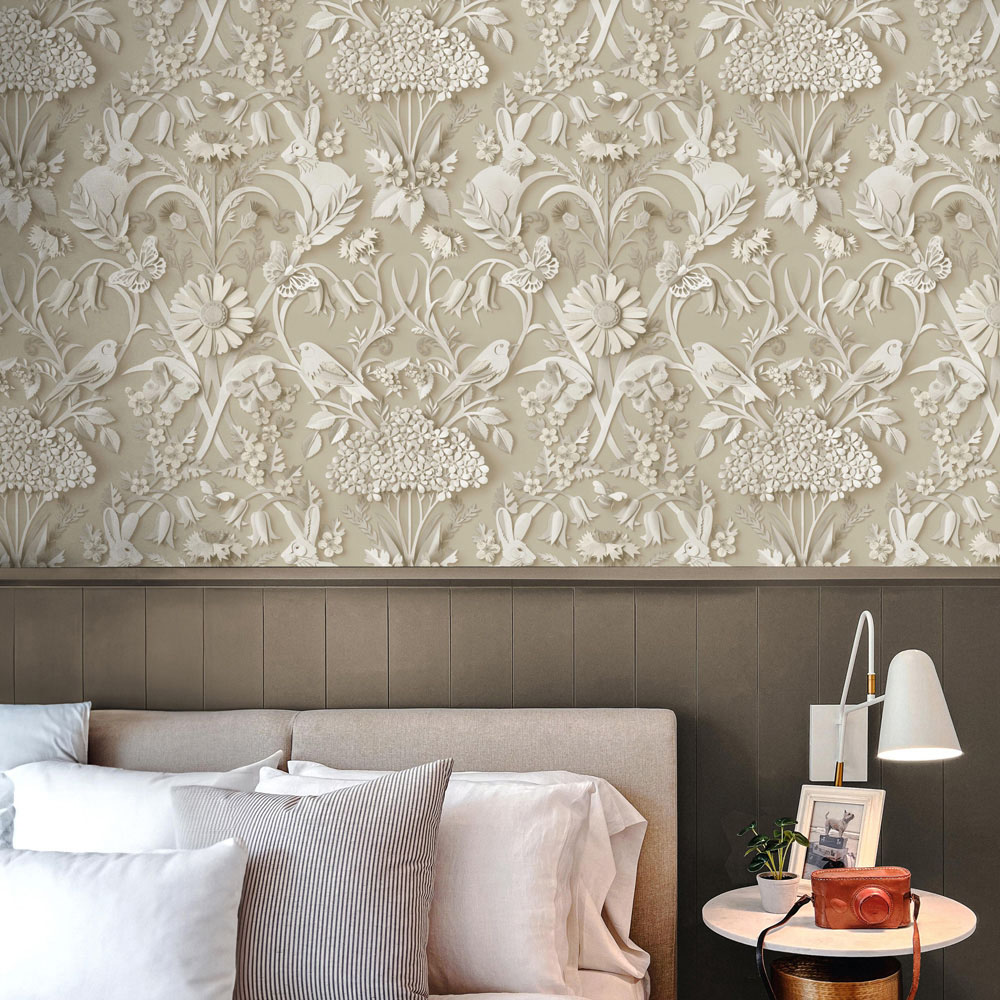 Fine Decor Woodland Floral Harmony Natural 3D Effect Wallpaper Image 5