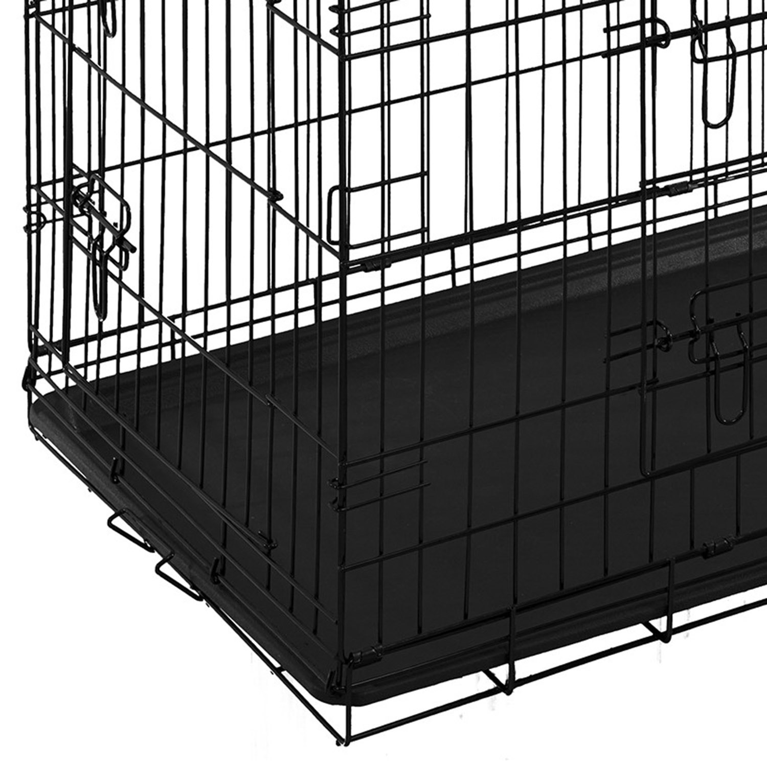 Clever Paws Medium Black Steel Dog Crate Image 4