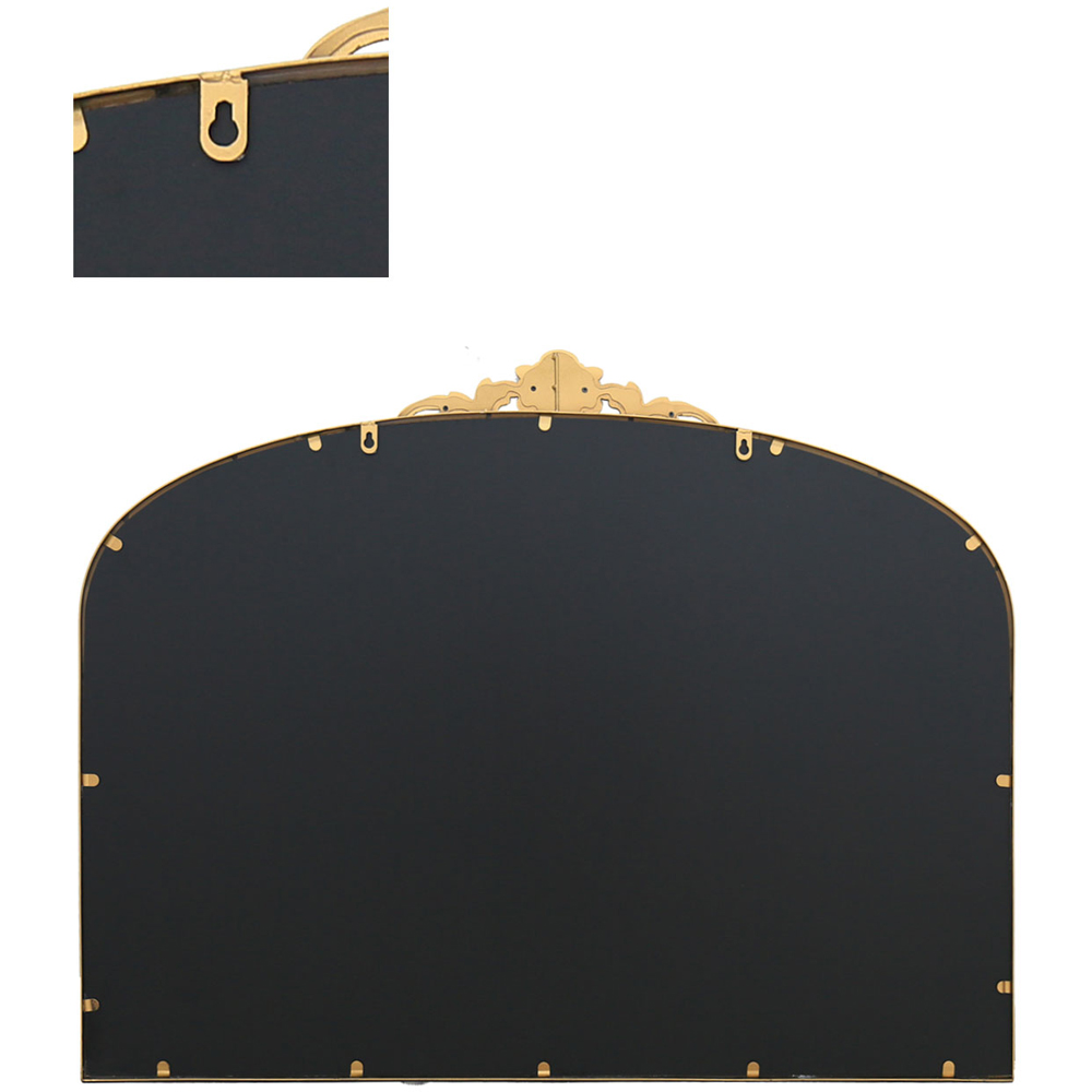 The Crown Gold Arched Metal Wall Mirror 102 x 80cm Image 4
