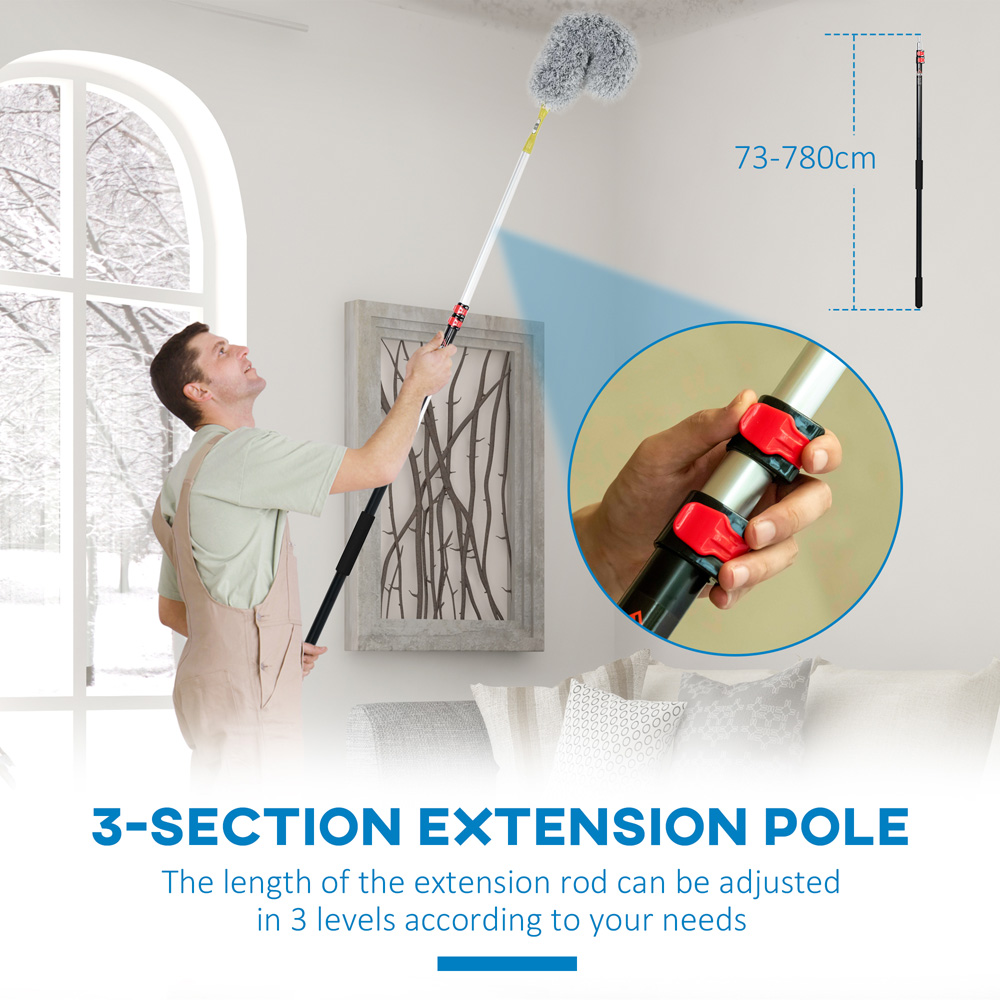 Extendable Feather Duster Cleaning Kit Wilko