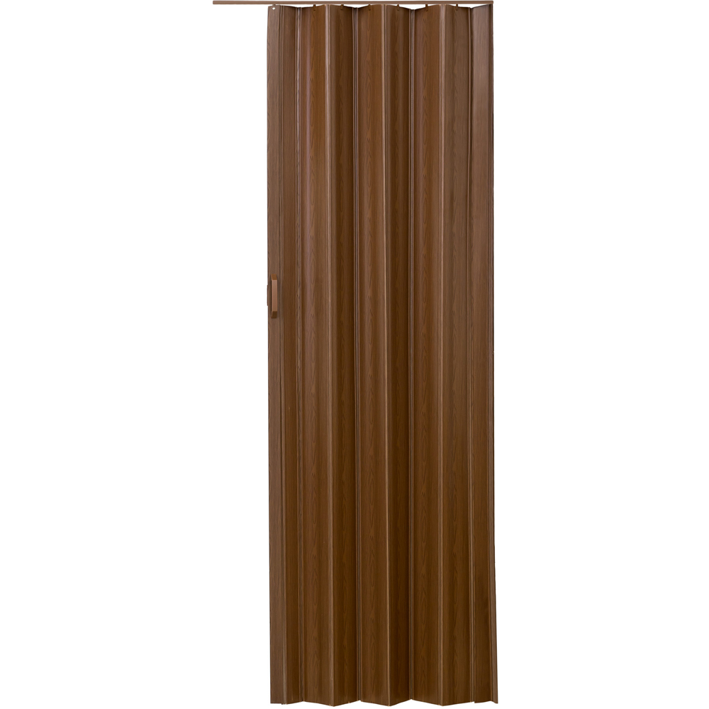tectake Teak Internal Folding Door with Magnetic Closure Image 3