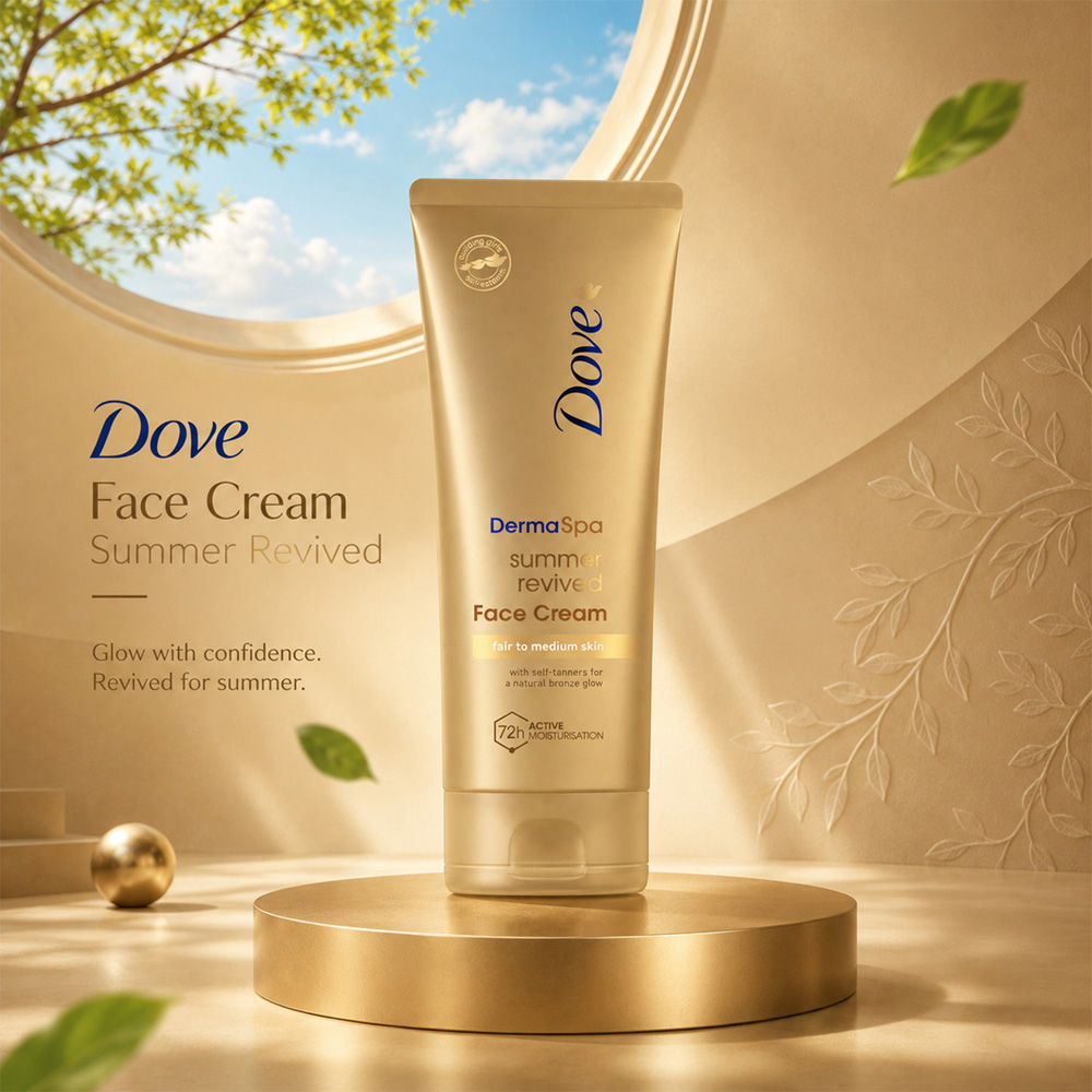 Dove Derma Spa Summer Revived Self Tan Fair to Medium Skin Face Cream 75ml 6 Pack Image 7