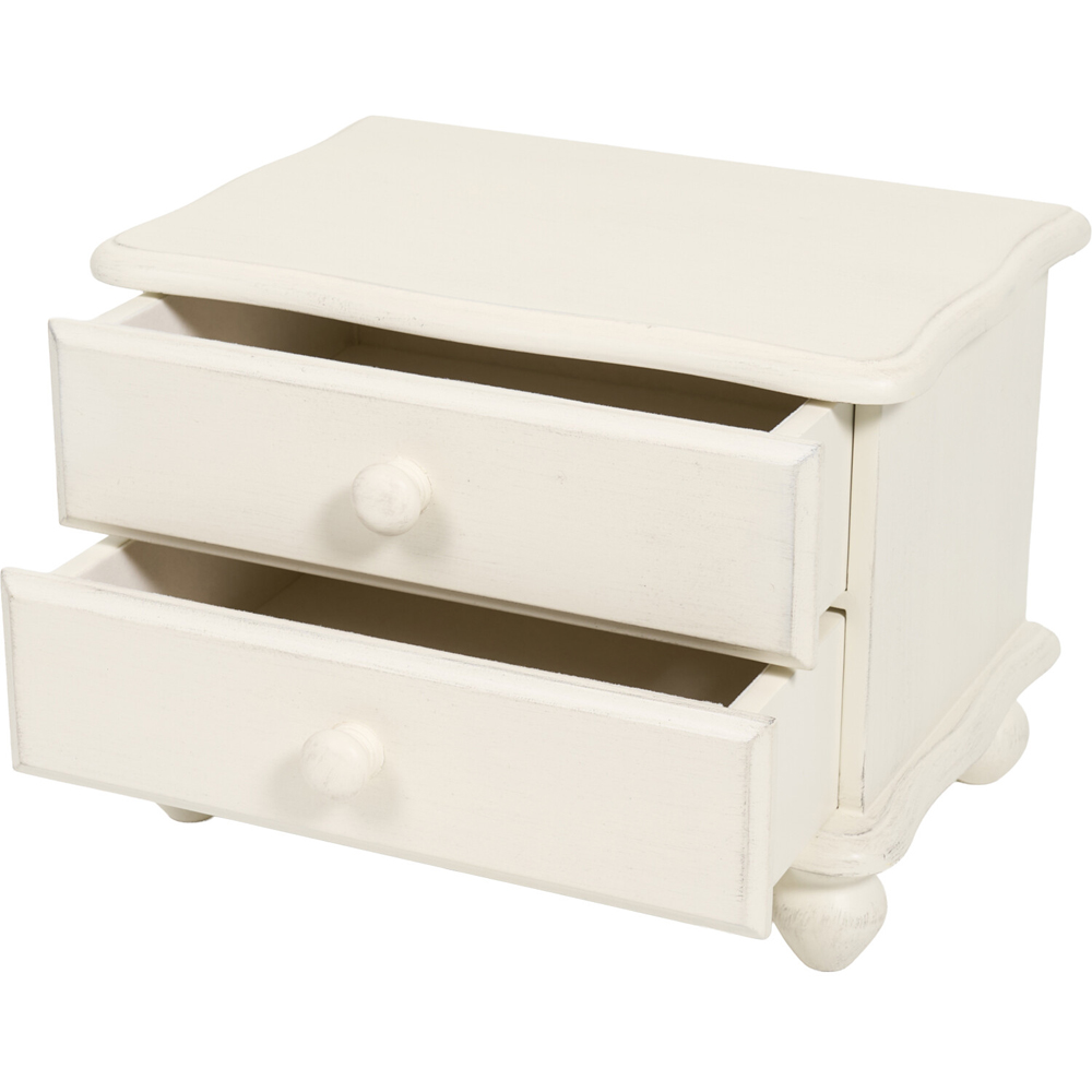 Decorative 2 Drawer Cabinet White Image 5