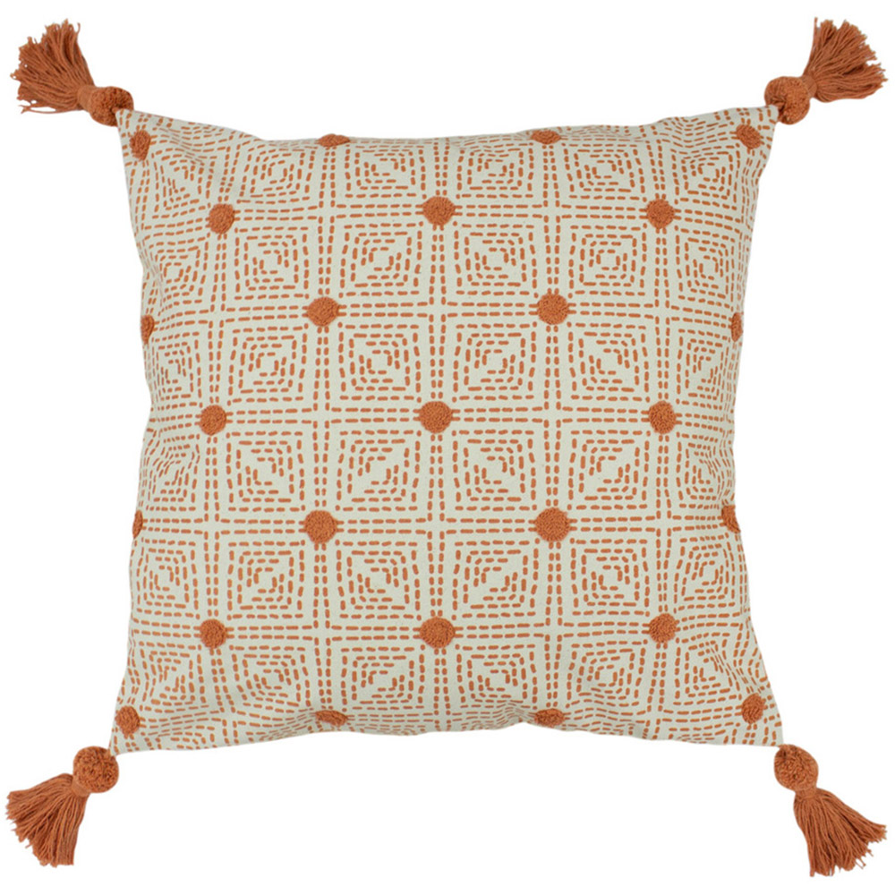 furn. Chia Coral Tufted Cotton Cushion Image 1