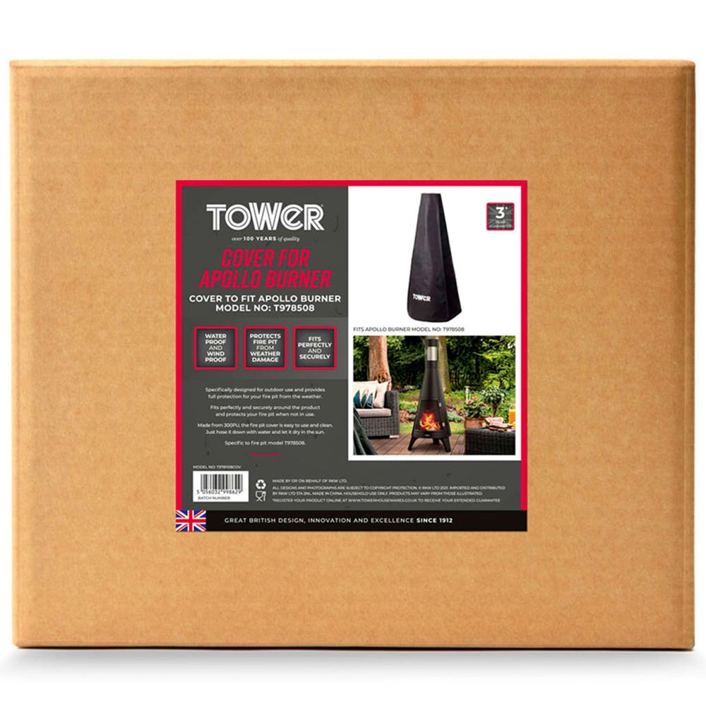 Tower Wood Burner Chiminea Weatherproof Protective Cover Image 2