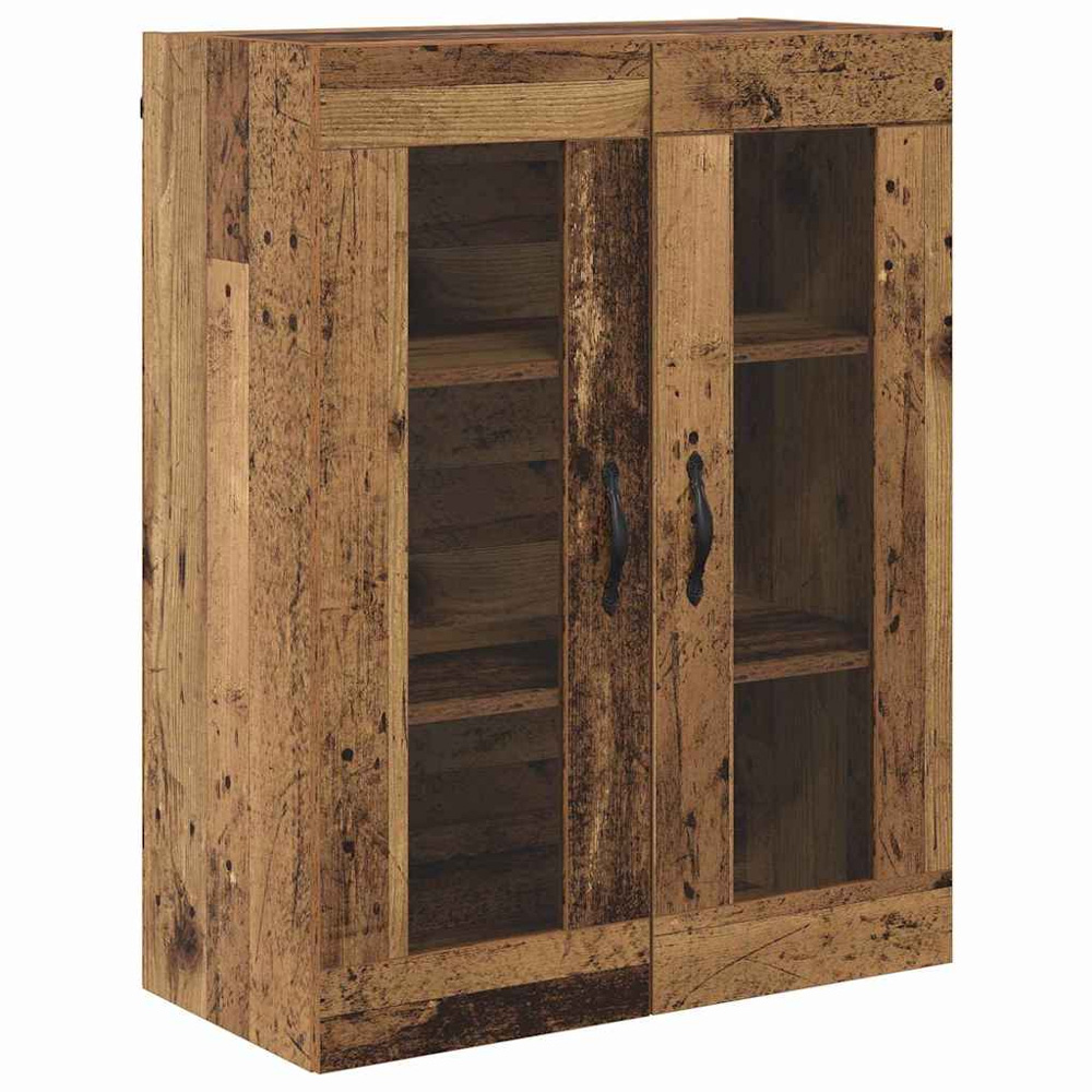 vidaXL 4 Glass Door Old Wood Sideboard Image 5