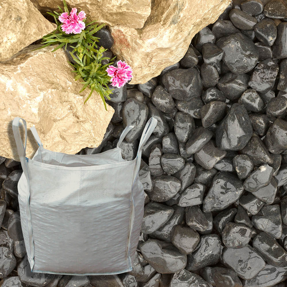 Stylish Stone Bulk Bag Onyx Black Cobbles Image 2