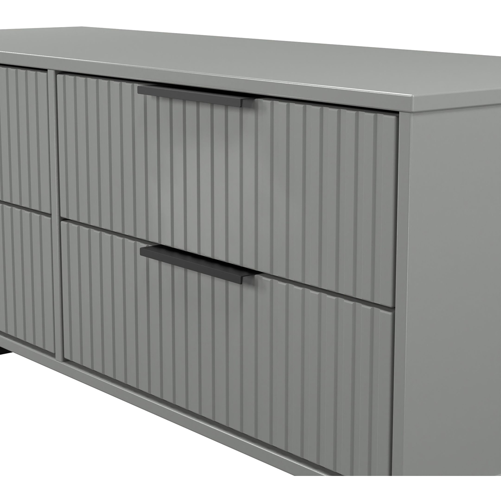 Crowndale Fluted 4 Drawer Dusk Grey Bed Box Ready Assembled Image 5