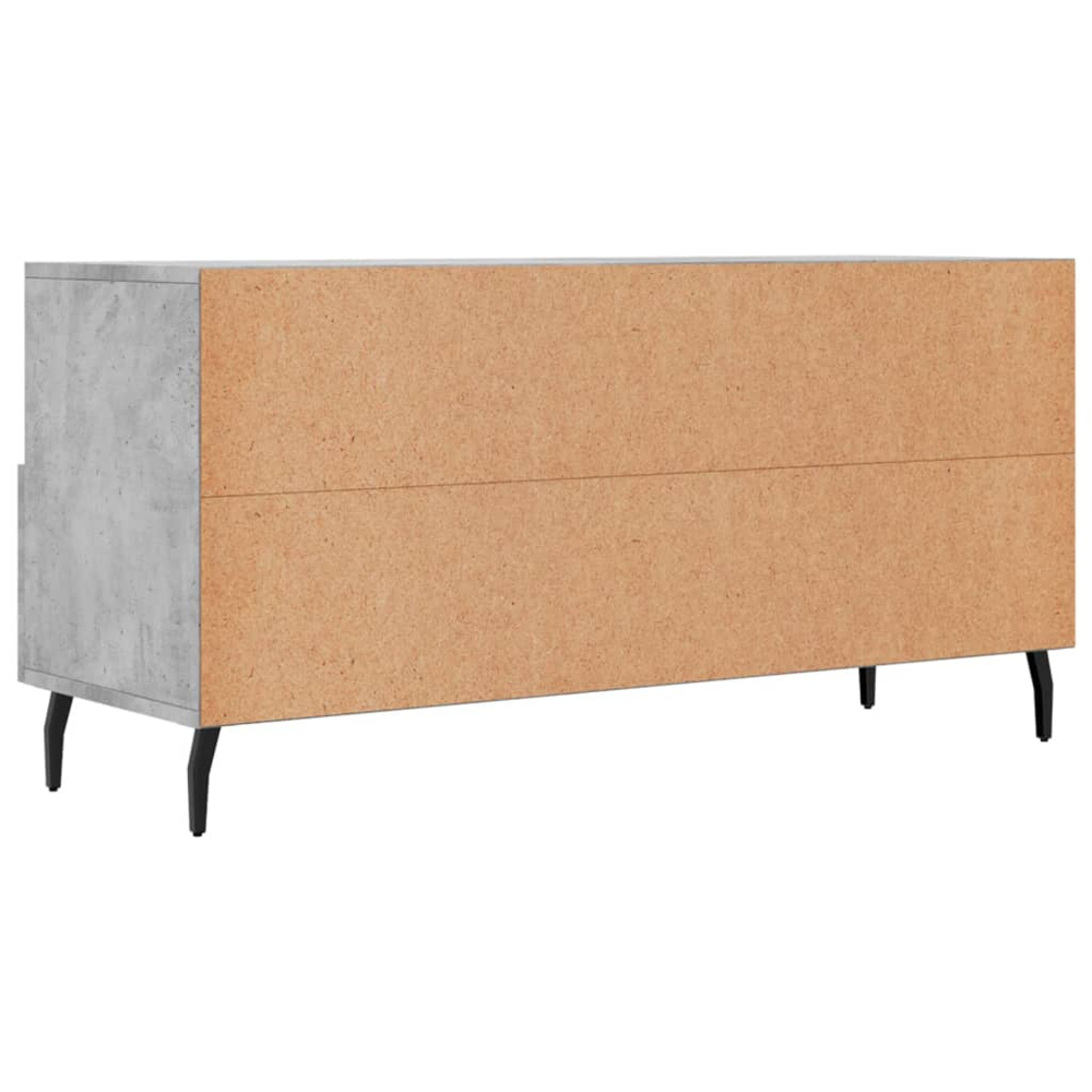 vidaXL 3 Drawer 3 Shelf Concrete Grey TV Cabinet Image 8