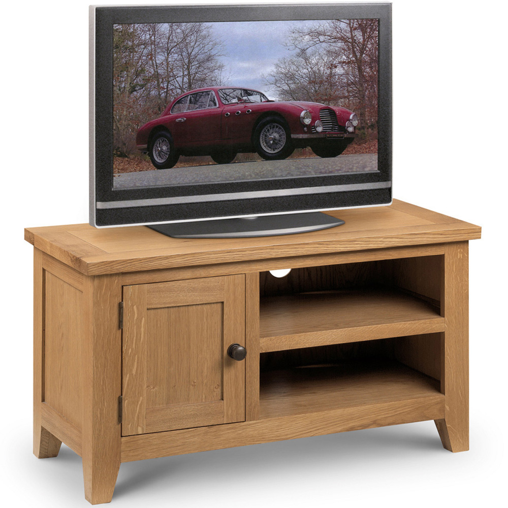 Julian Bowen Astoria Single Door 2 Shelf Oak TV Unit Image 2