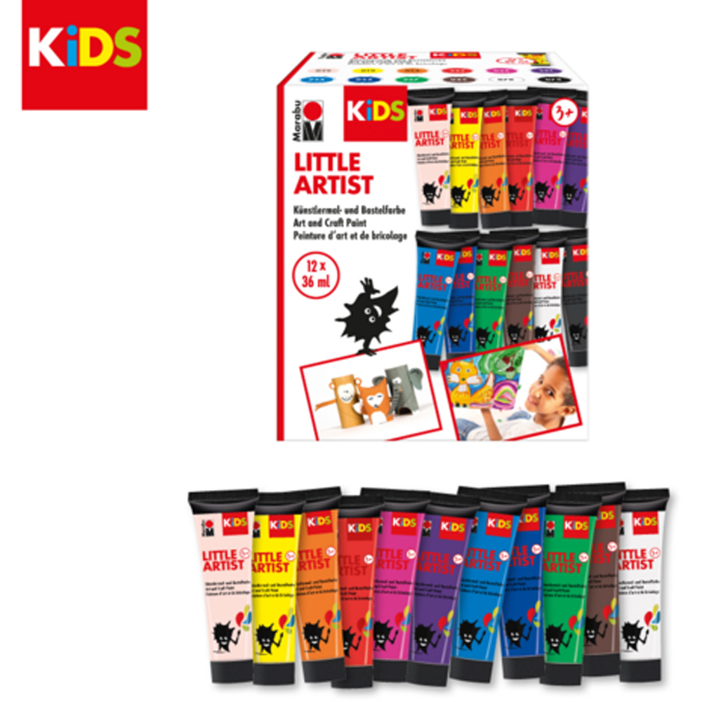 Marabu Kids Little Artist Multicoloured Craft Paint Kit 36ml x 12 Pack Image 2