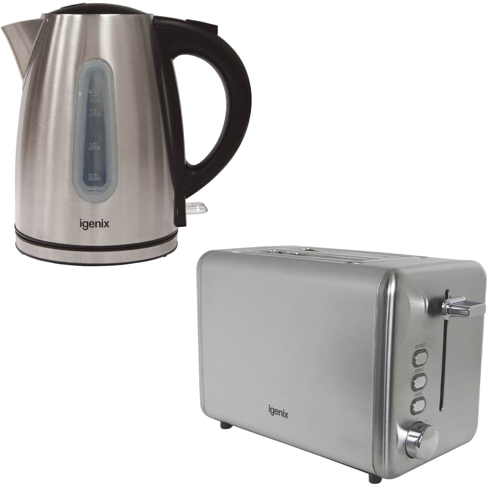 Igenix IGPK36 2 Slice Toaster and 1.7L Kettle Set Image 1
