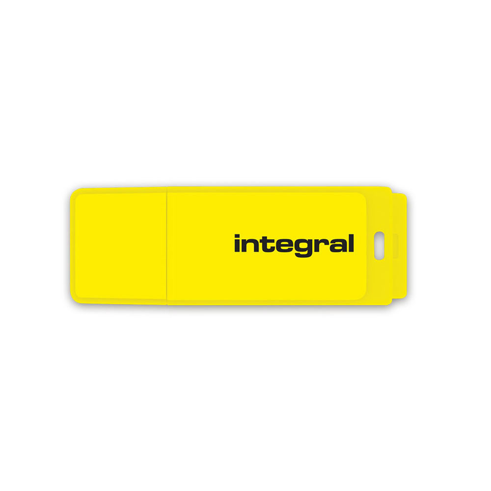 Integral 32GB Neon Yellow USB 2.0 Flash Drive Image 2