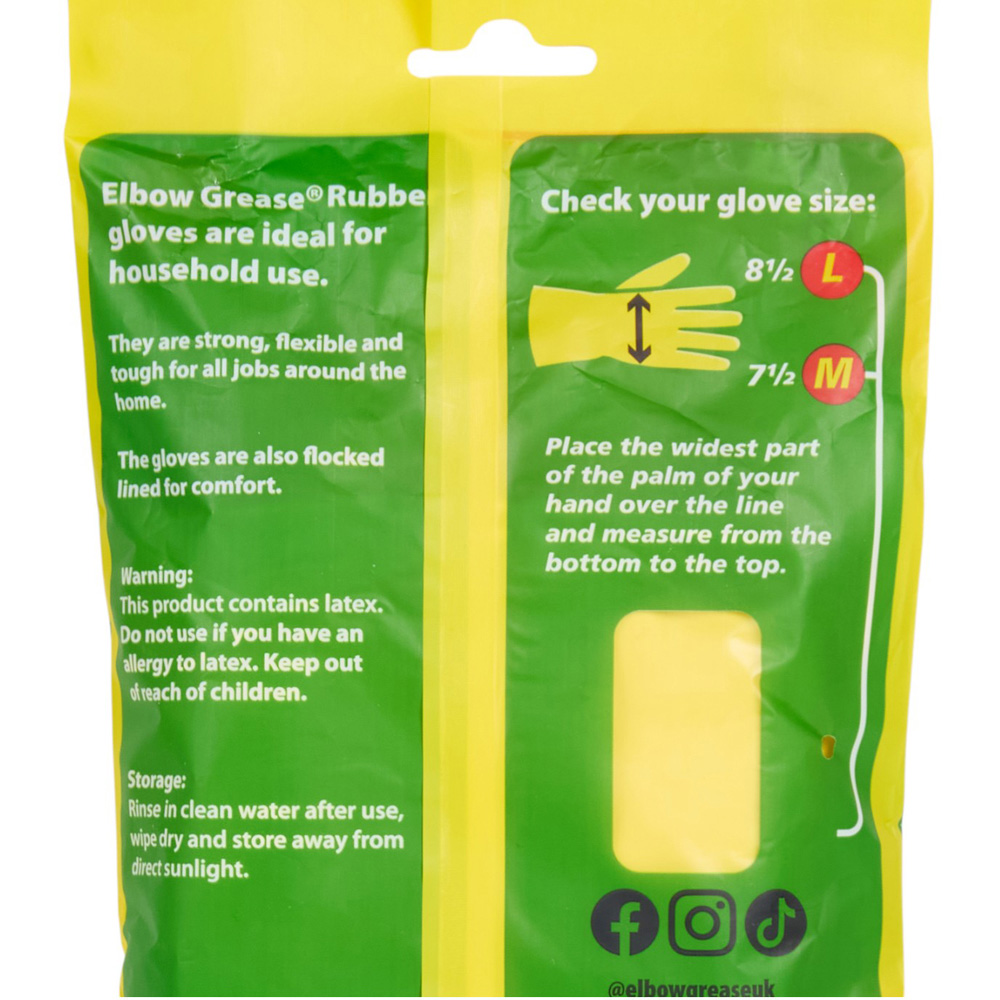 Elbow Grease Super Strong Rubber Gloves - L Image 3