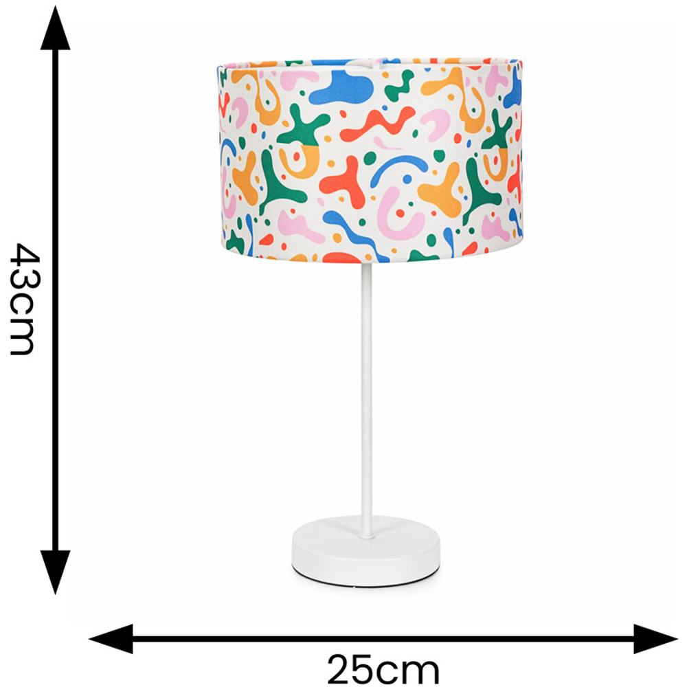 ValueLights Charlie Abstract Shade White Metal Single Stem LED Table Lamp Image 4