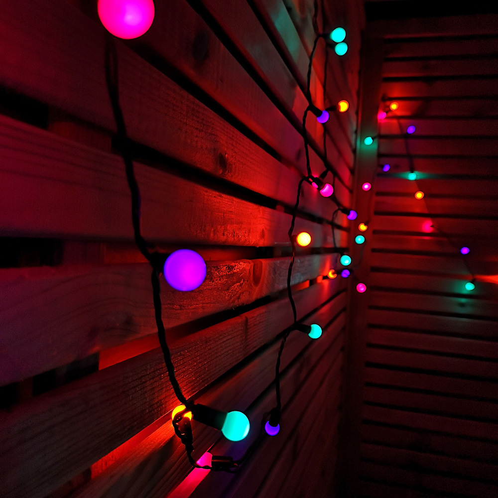 Samuel Alexander 100 Rainbow LED Pearl Berry Multi-Function Green String Light 10m Image 1