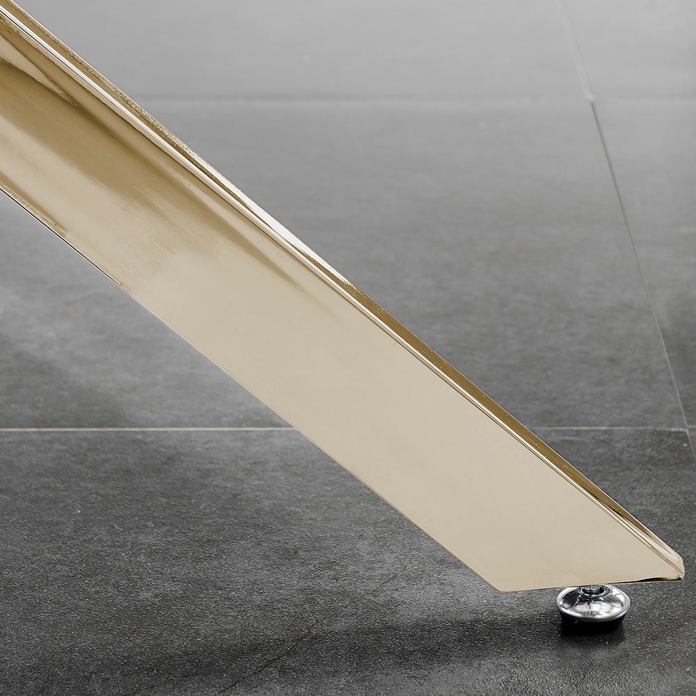 Furniturebox Arona Solara 6 Seater Round Dining Set Cappuccino Beige and Gold Image 7