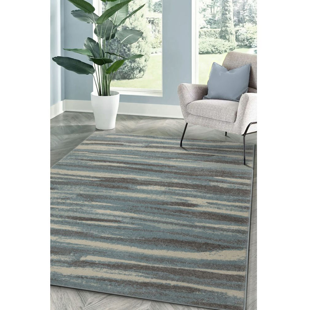 Homemaker Echo Watercolour Blue Rug 160 x 230cm Image 5