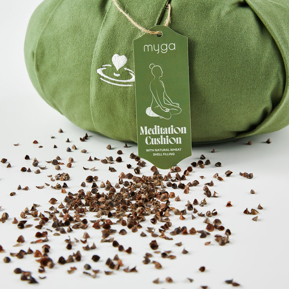 Myga Moss Zafu Yoga Meditation Cushion 34 x 34cm Image 4