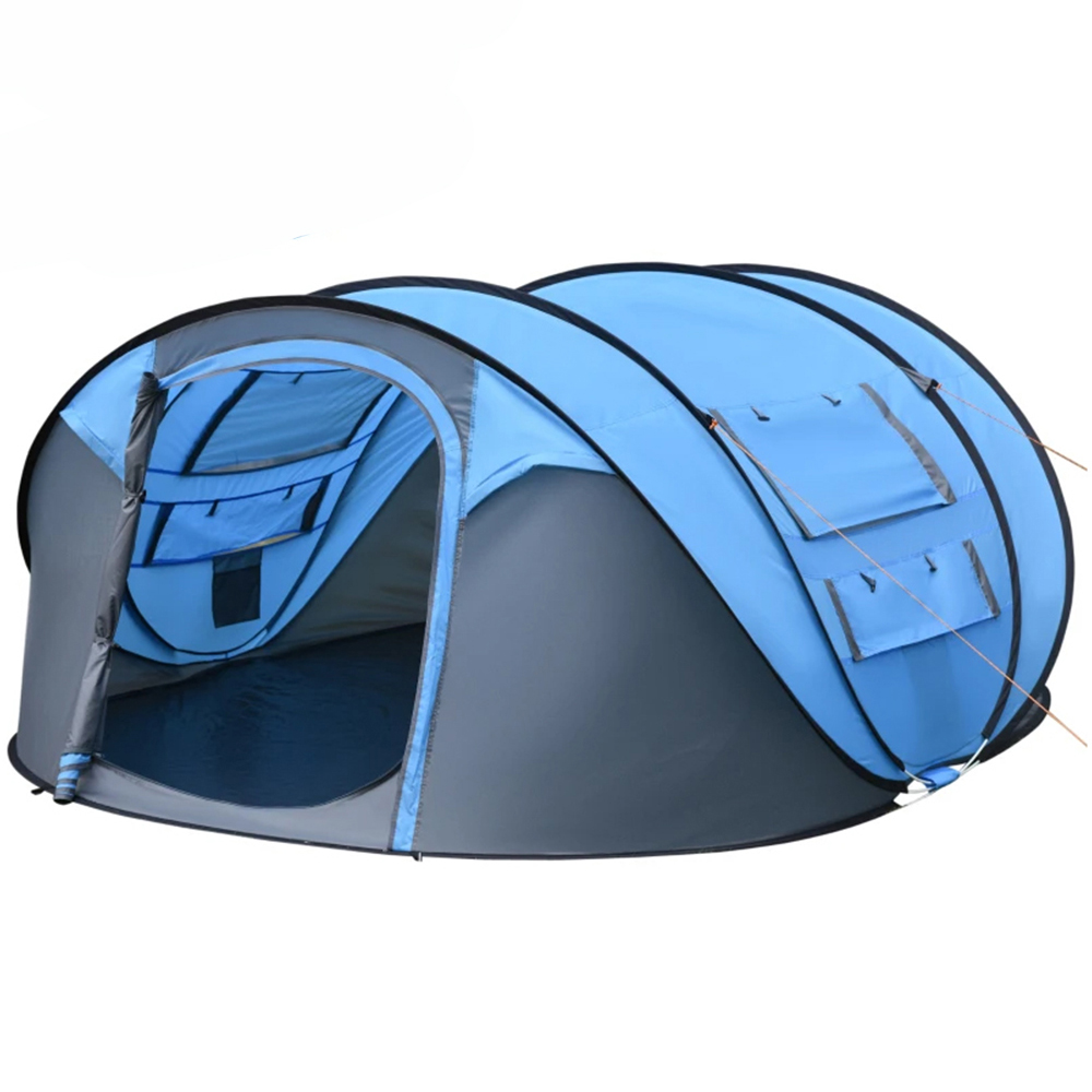 Outsunny 4 to 5 Person Pop up Waterproof Camping Tent Sky Blue Image 2