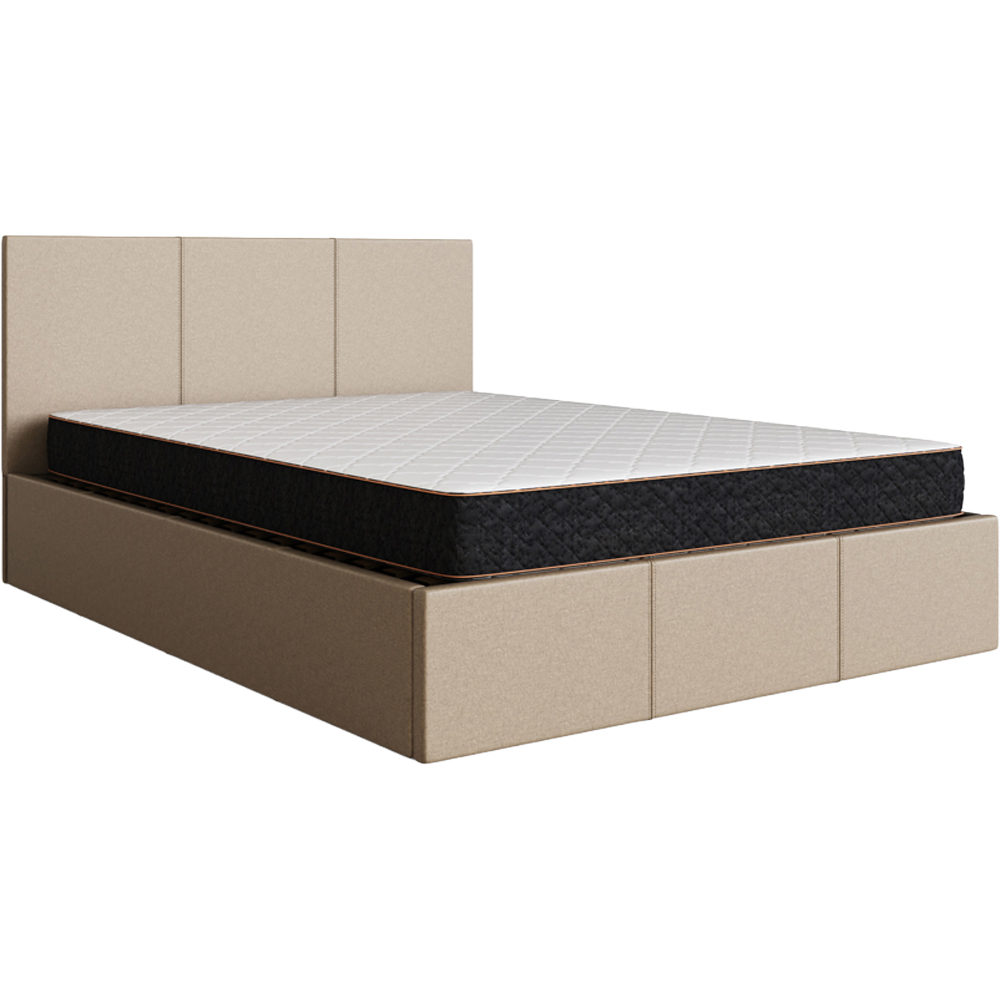 GFW Double Natural Fabric Ottoman Bed Image 3