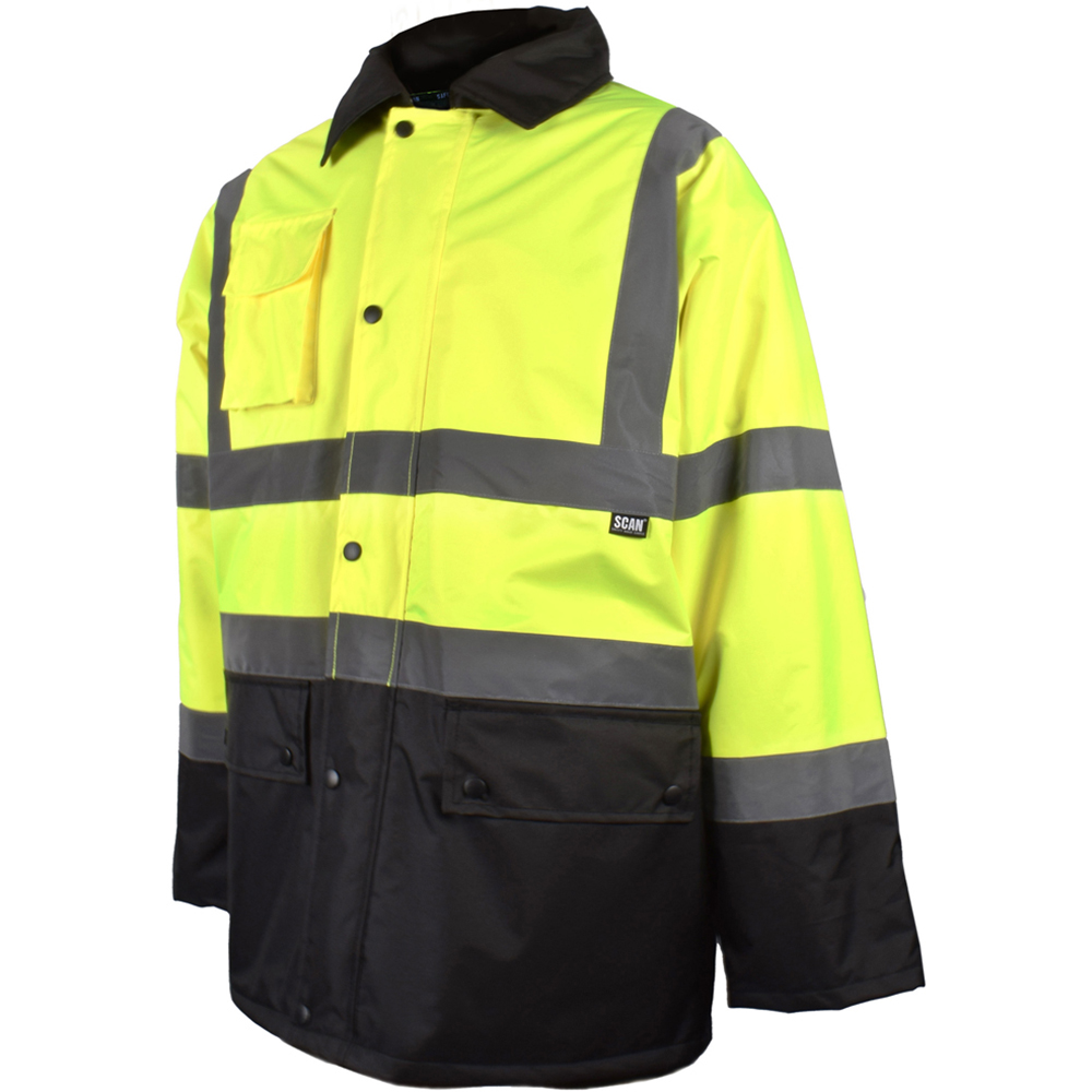 Scan Hi Visibility Motorway Jacket XL Yellow and Black Image 1