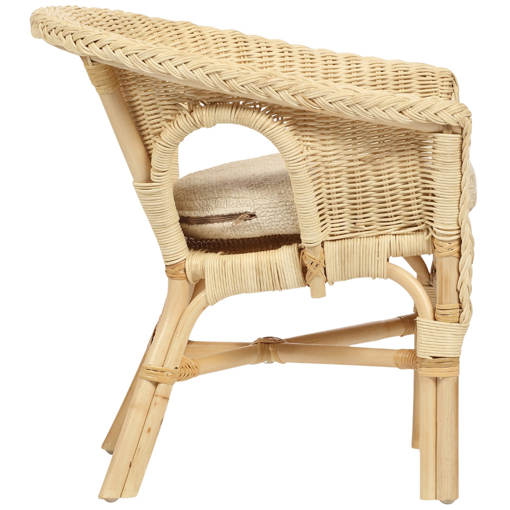 Desser Furniture Natural Wicker Kid Size Loom Chair with Cushion Image 5