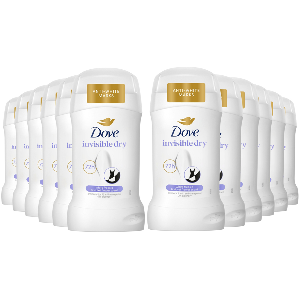 Dove Women Invisible Dry Anti-Perspirant Deo Stick 50ml 12 Pack Image 1