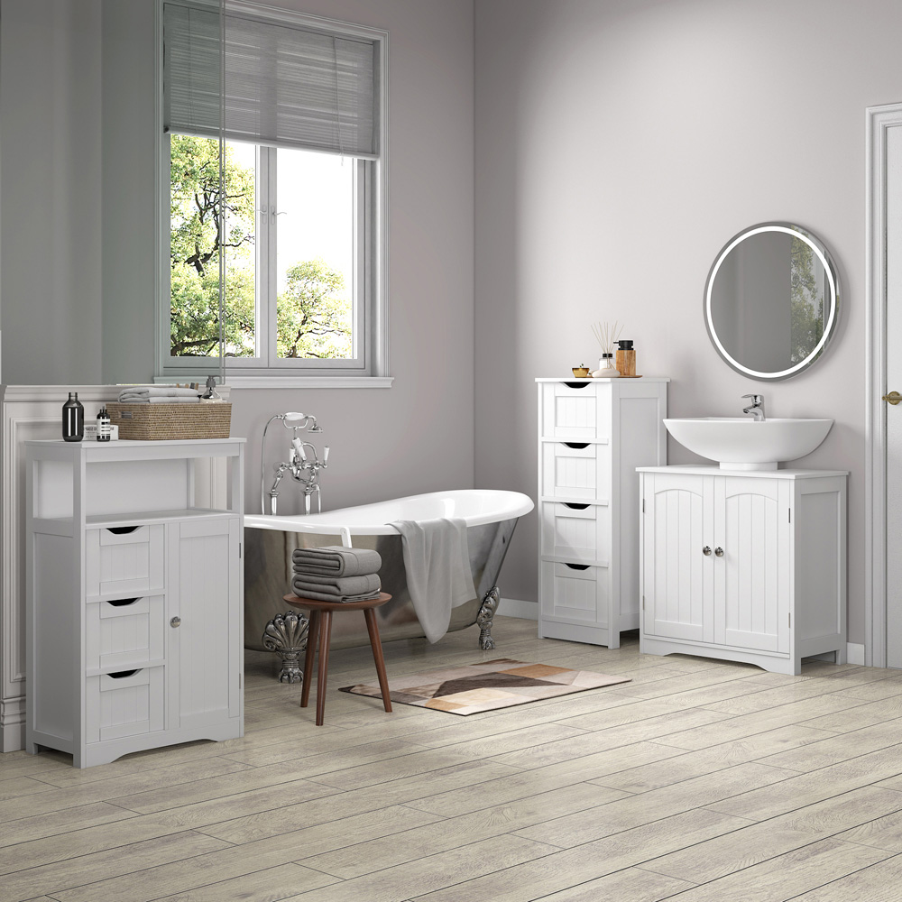 Colorado White 2 Door Undersink Bathroom Cabinet Image 4