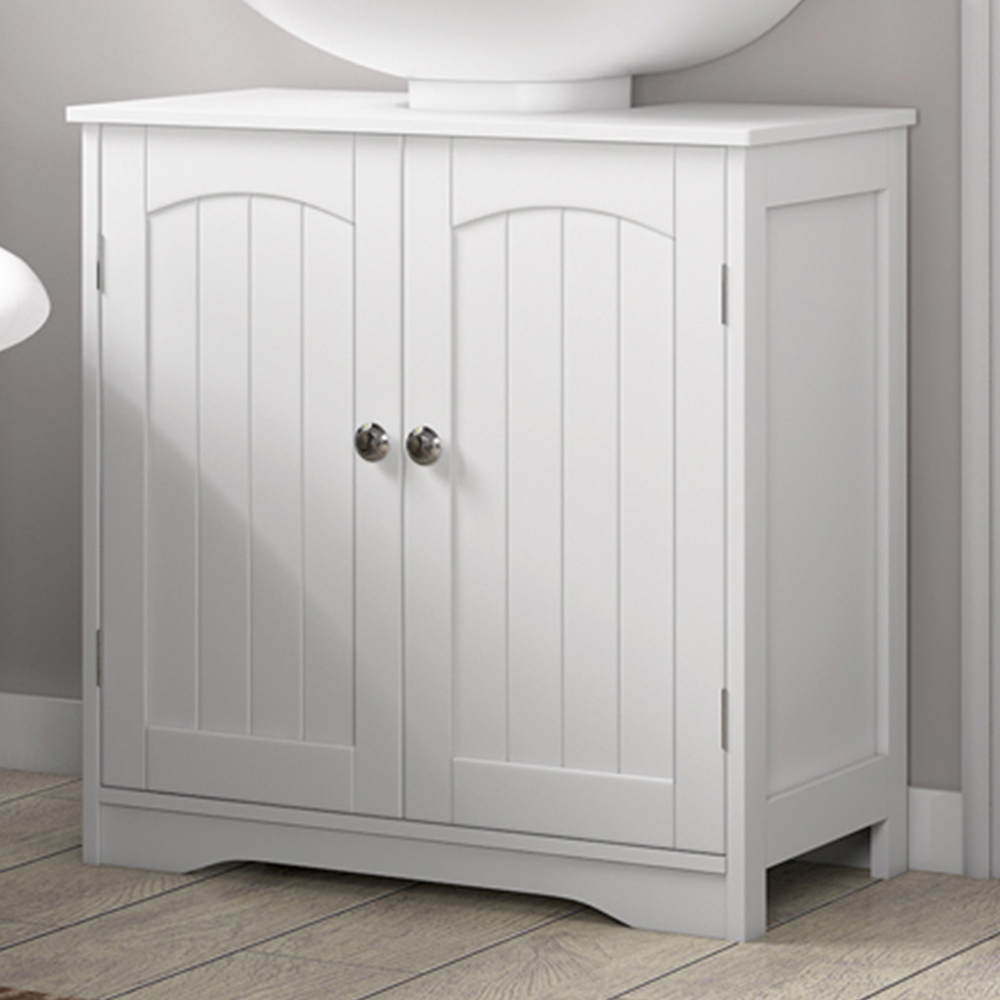 Colorado White 2 Door Undersink Bathroom Cabinet Image 1