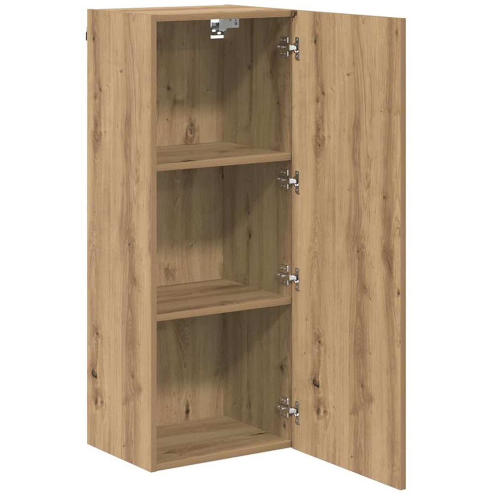 vidaXL Single Door Artisan Oak Wall Mounted Rectangular TV Cabinet Image 5