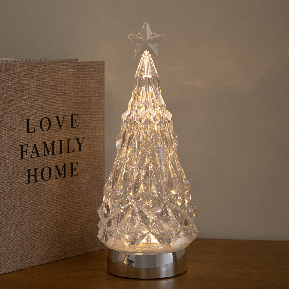Samuel Alexander Colour Changing LED Christmas Tree Water Spinner Decoration 28cm Image 2