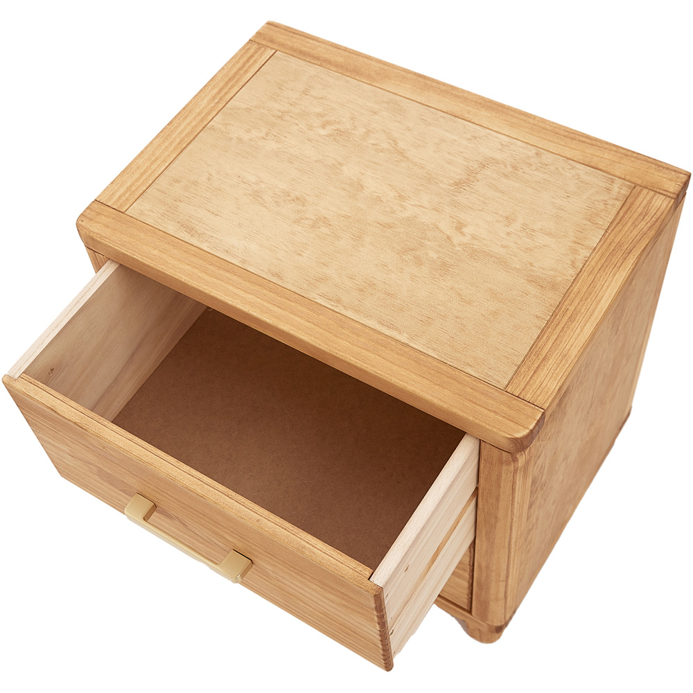 Grotti 2 Drawer Waxed Bedside Table Image 6