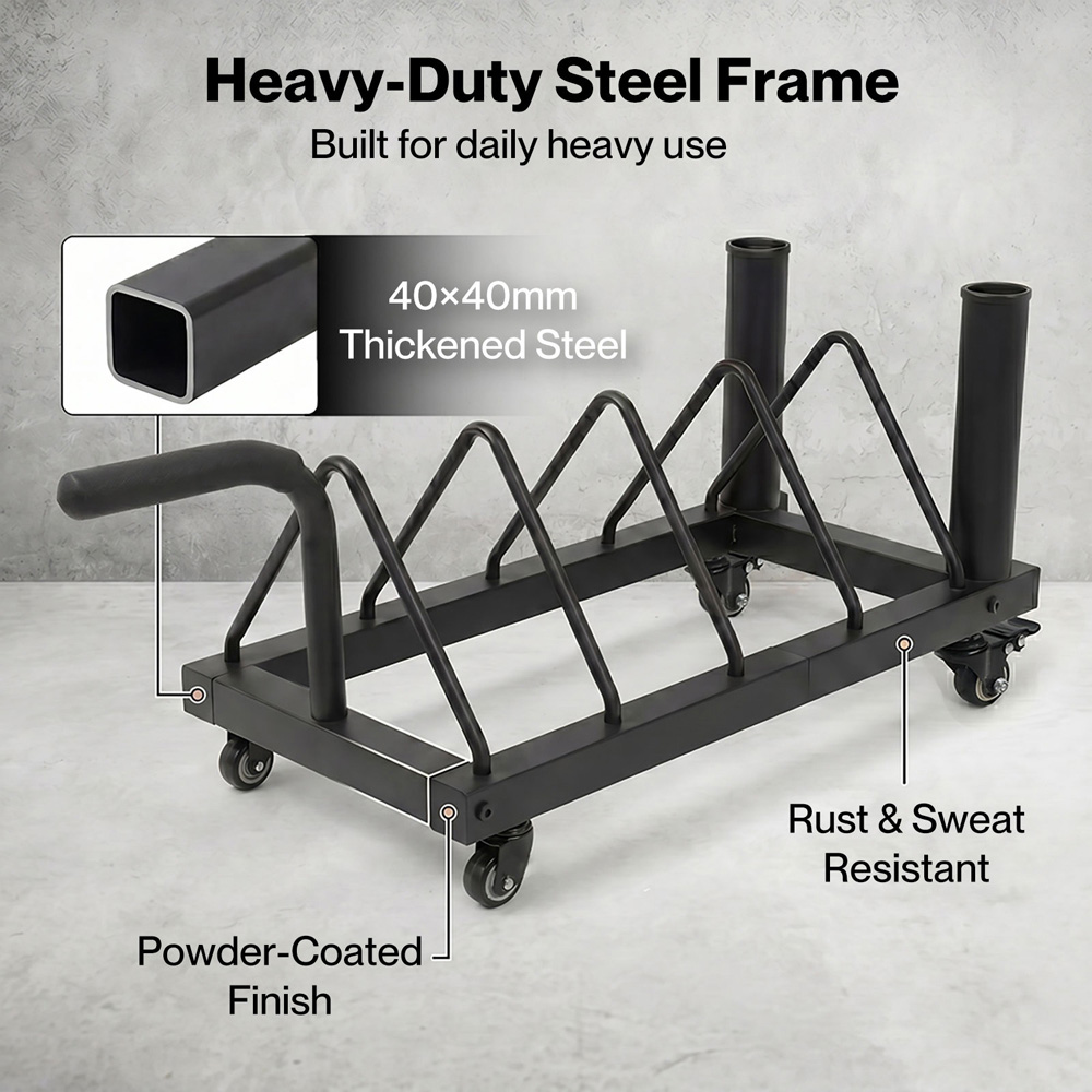 Traderight Centra Weight Plate Rack with Wheels Image 4