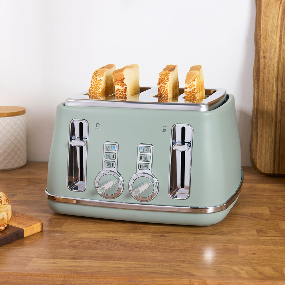 Verde 4 Slice Toaster Sage Image 2