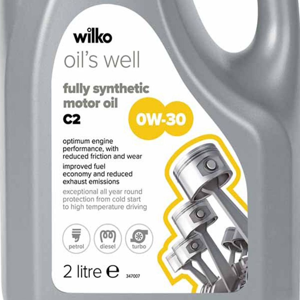 Wilko 0W-30 Fully Synthetic Oil C2 2L Image 5
