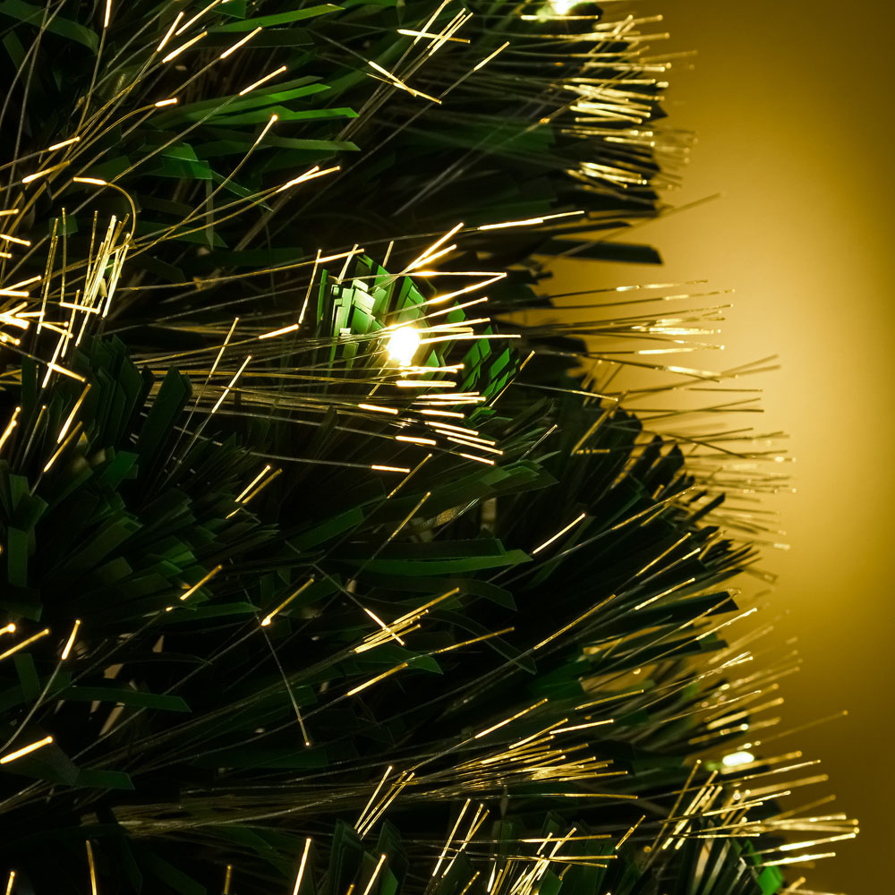 The Christmas Centre 50 Warm White LED Green Fibre Optic Artificial Xmas Tree 5ft Image 6