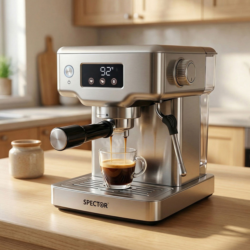 Spector COFF1005-SV-UK 20 Bar Espresso Coffee Maker Machine 1350W Image 2