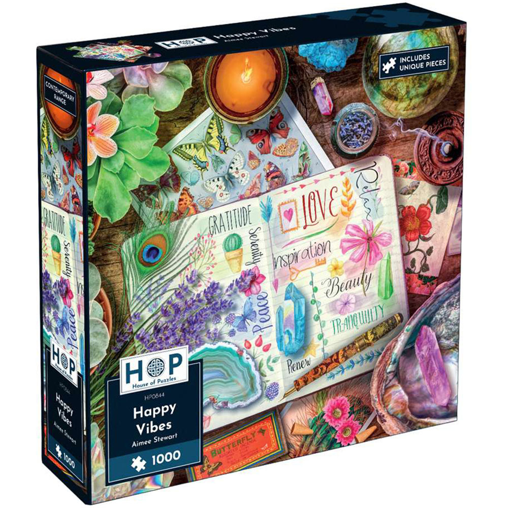 The House of Puzzles Happy Vibes 1000 Piece Jigsaw Puzzle Image 2