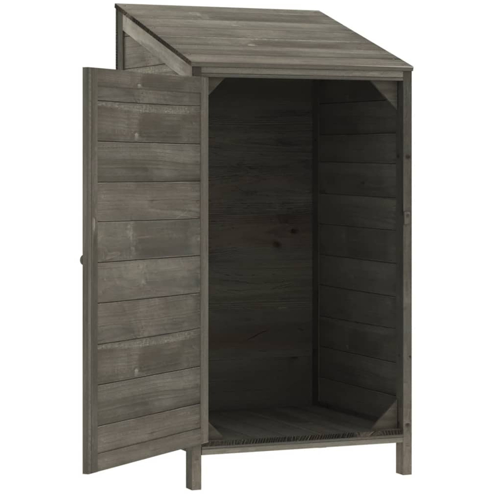 vidaXL 1.8 x 1.7ft Anthracite Wooden Pent Garden Shed Image 4