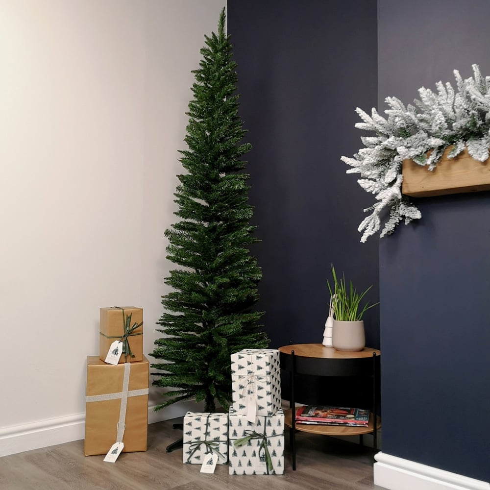 Samuel Alexander Green Pencil Slim Artificial Christmas Tree 7ft Image 2