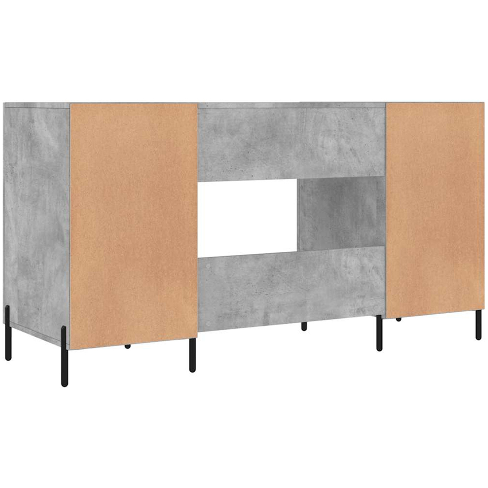 vidaXL 2 Door Computer Desk Concrete Grey Image 7