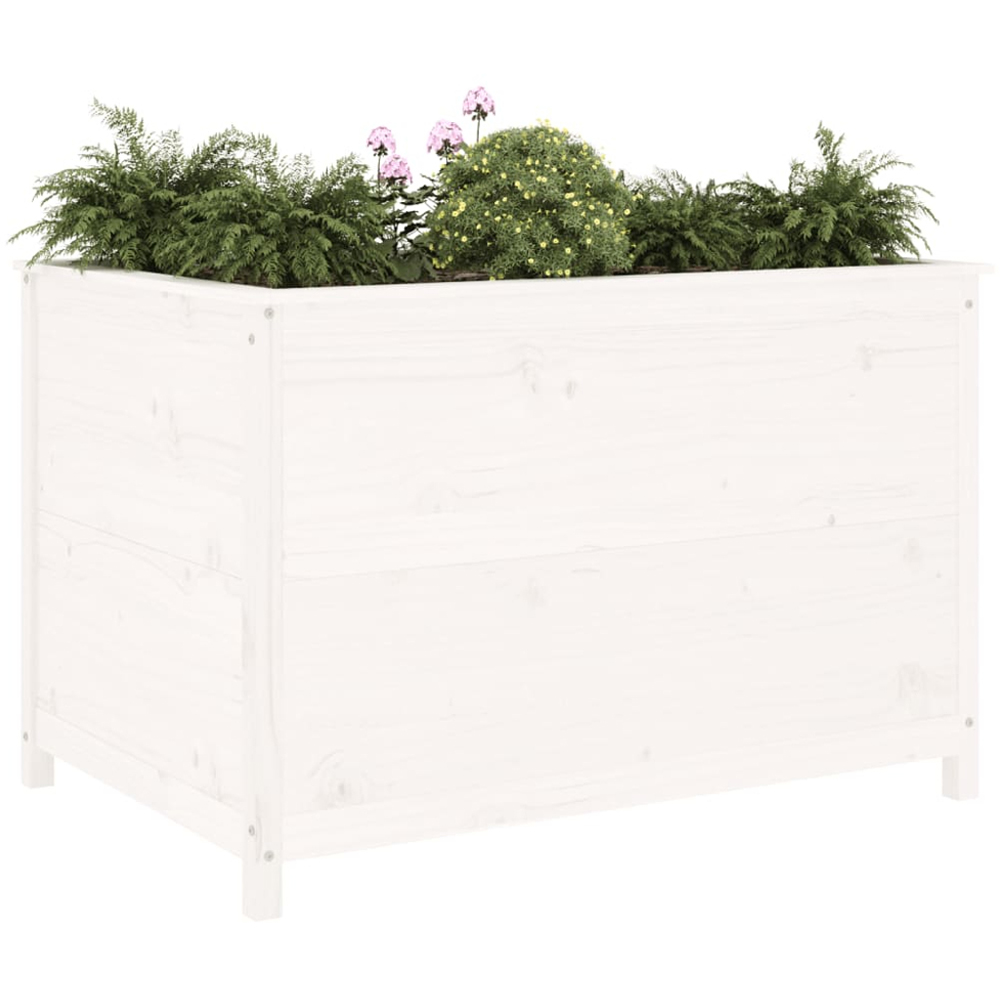 vidaXL Brown Solid Pine Wood Raised Garden Bed 78 x 119.5 x 82.5cm Image 2