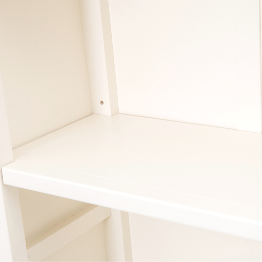 Lovere 3 Shelf Off White Bookcase Image 7