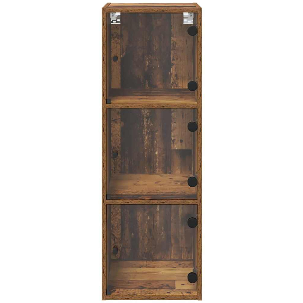 vidaXL 3 Glass Door Old Wood Wall Cabinet Image 4