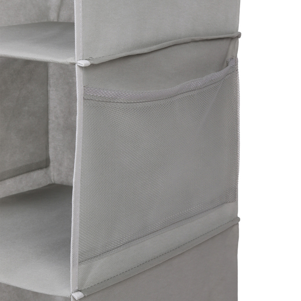 H&O Direct 5 Tier Grey Hanging Closet Organiser Image 4