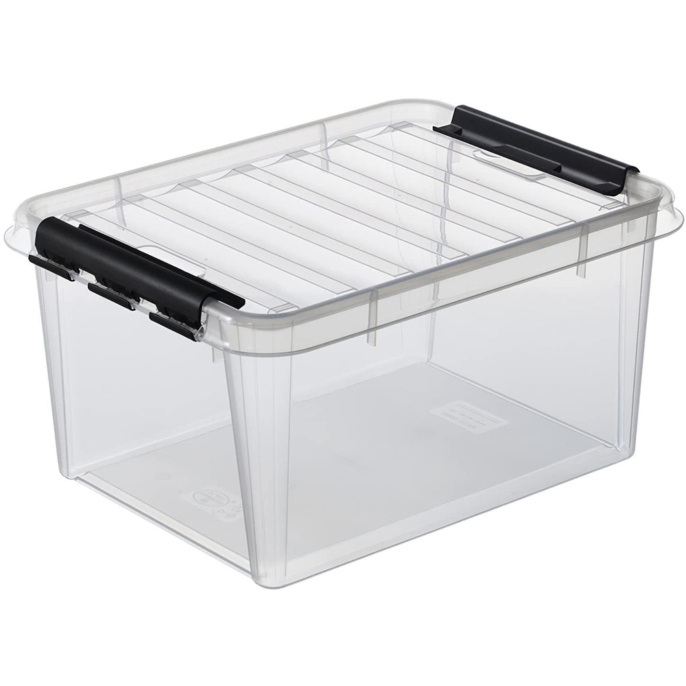 SmartStore Clear Plastic Storage Box with Clip Lock Lid 14L 6 Pack Image 3