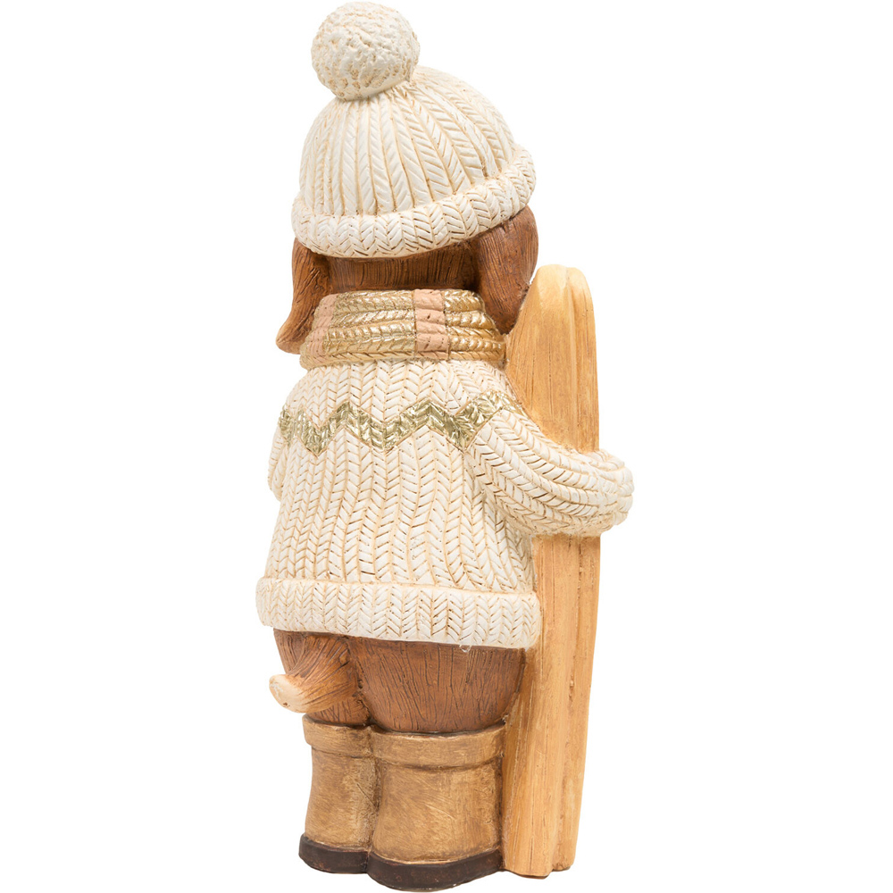 Cosy Skiing Snowdog Decoration Image 2